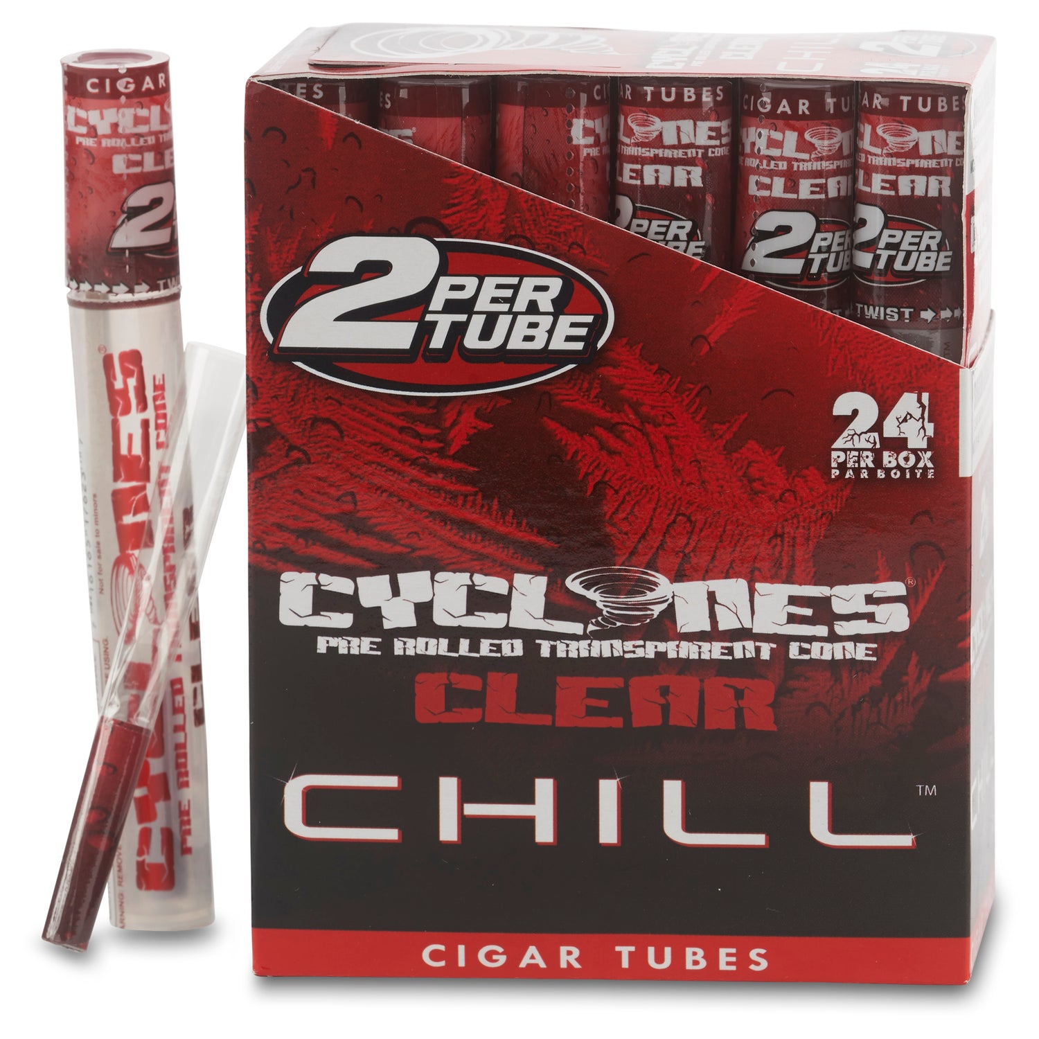 Clear Cyclone Pre-Rolled Cones 5-24 Pack