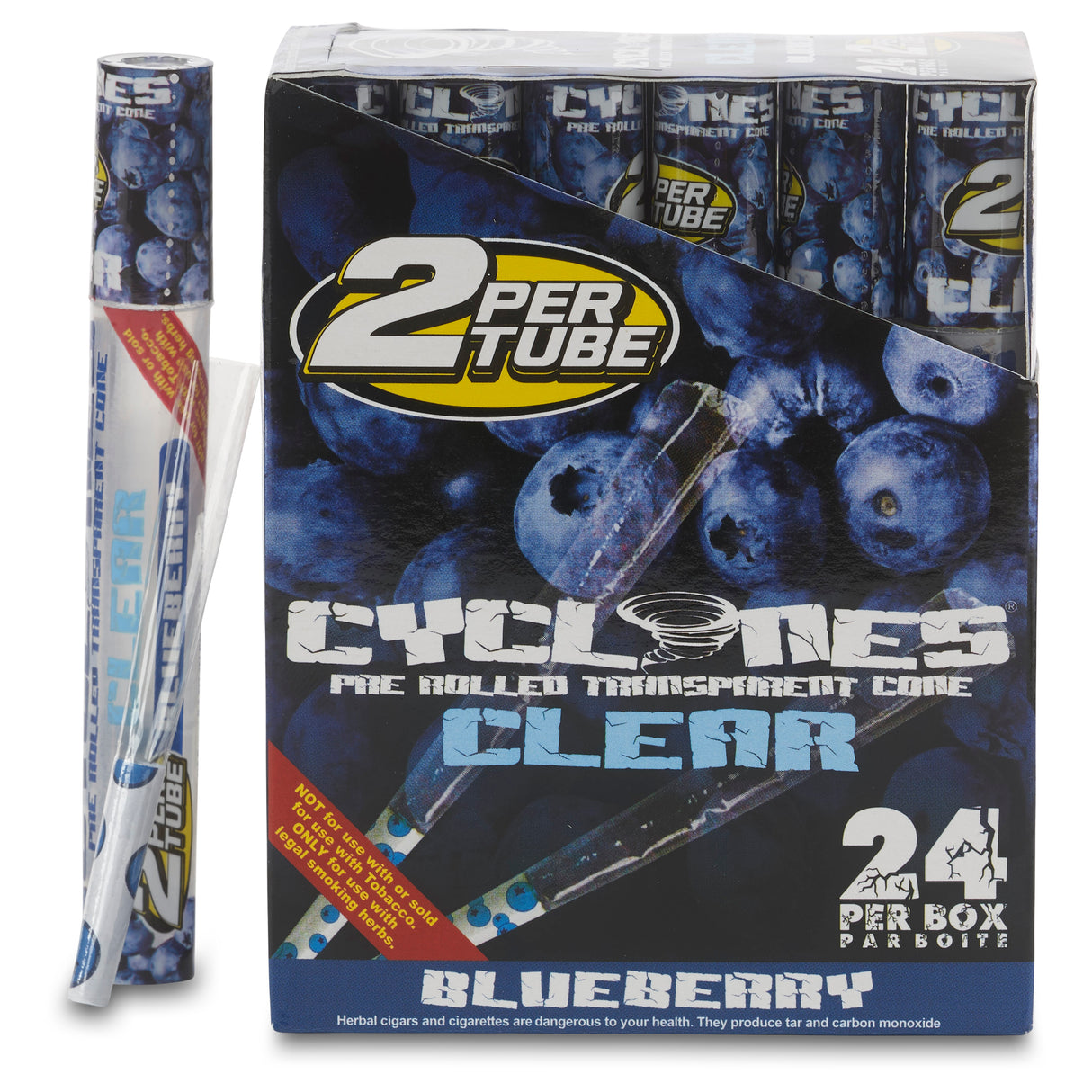 Clear Cyclone Pre-Rolled Cones 5-24 Pack