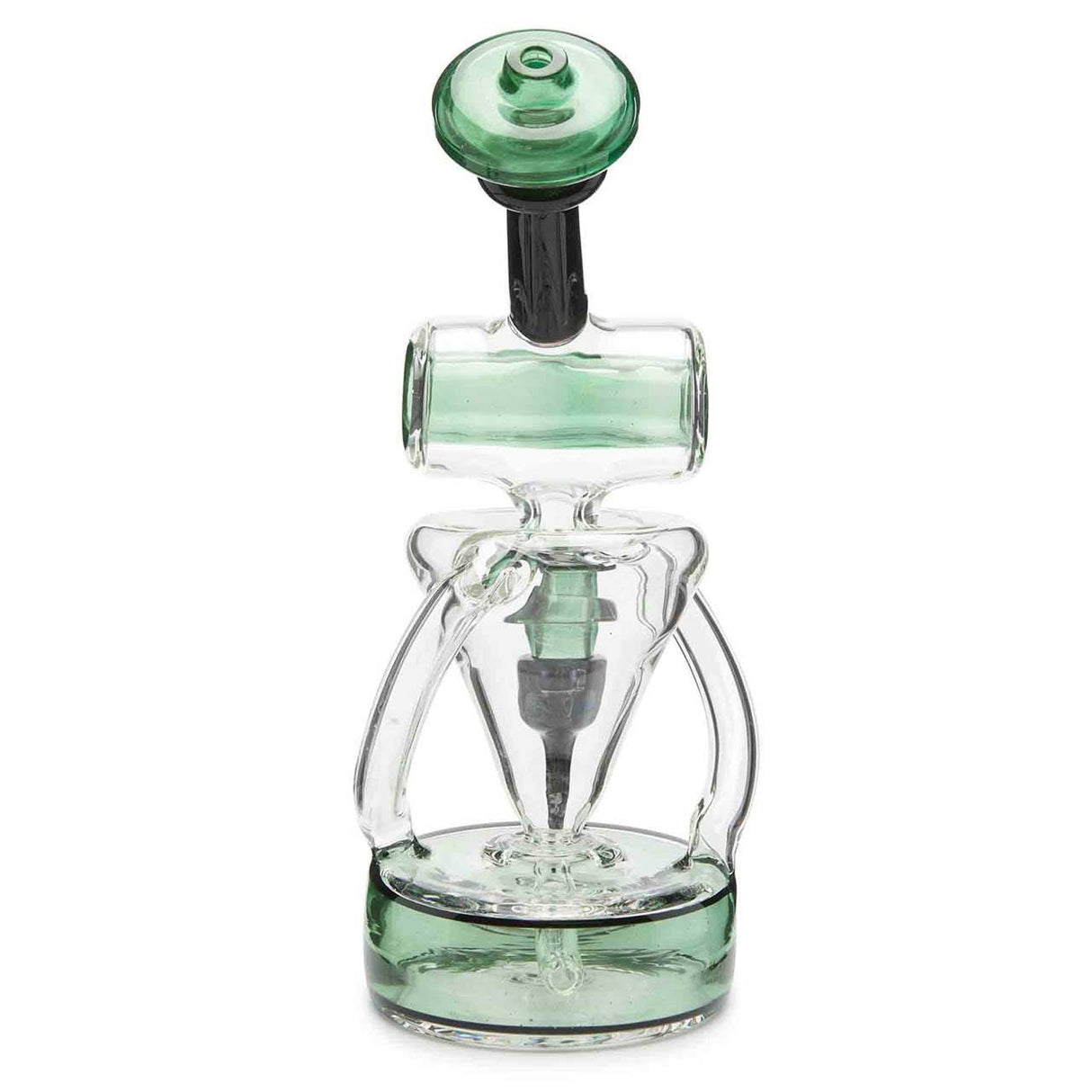 710 Lab Barrel Mouth Recycler Concentrate Dab Rig Rich Emerald Green Borosilicate Glass Water Pipe