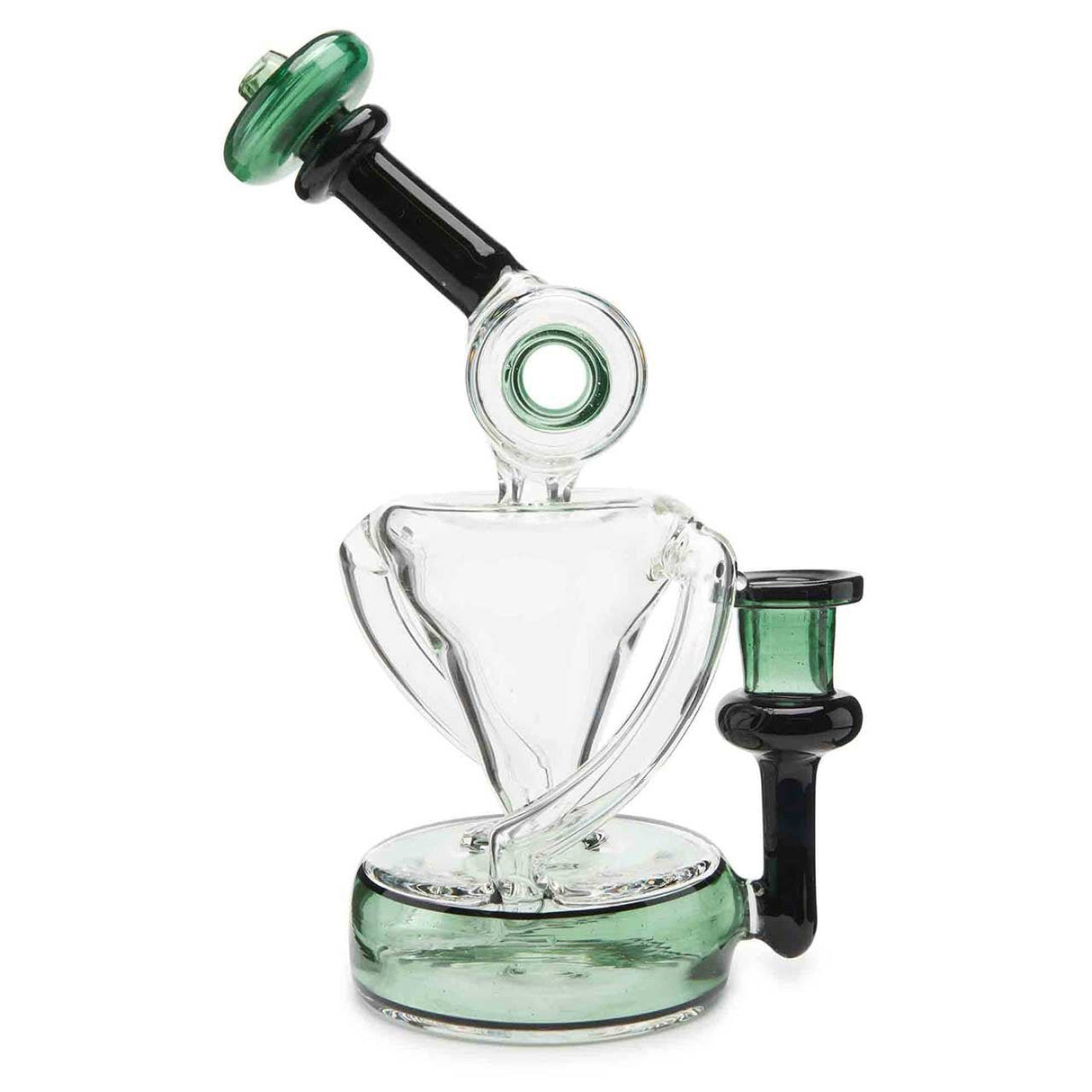 710 Lab Barrel Mouth Recycler Concentrate Dab Rig Rich Emerald Green Borosilicate Glass Water Pipe
