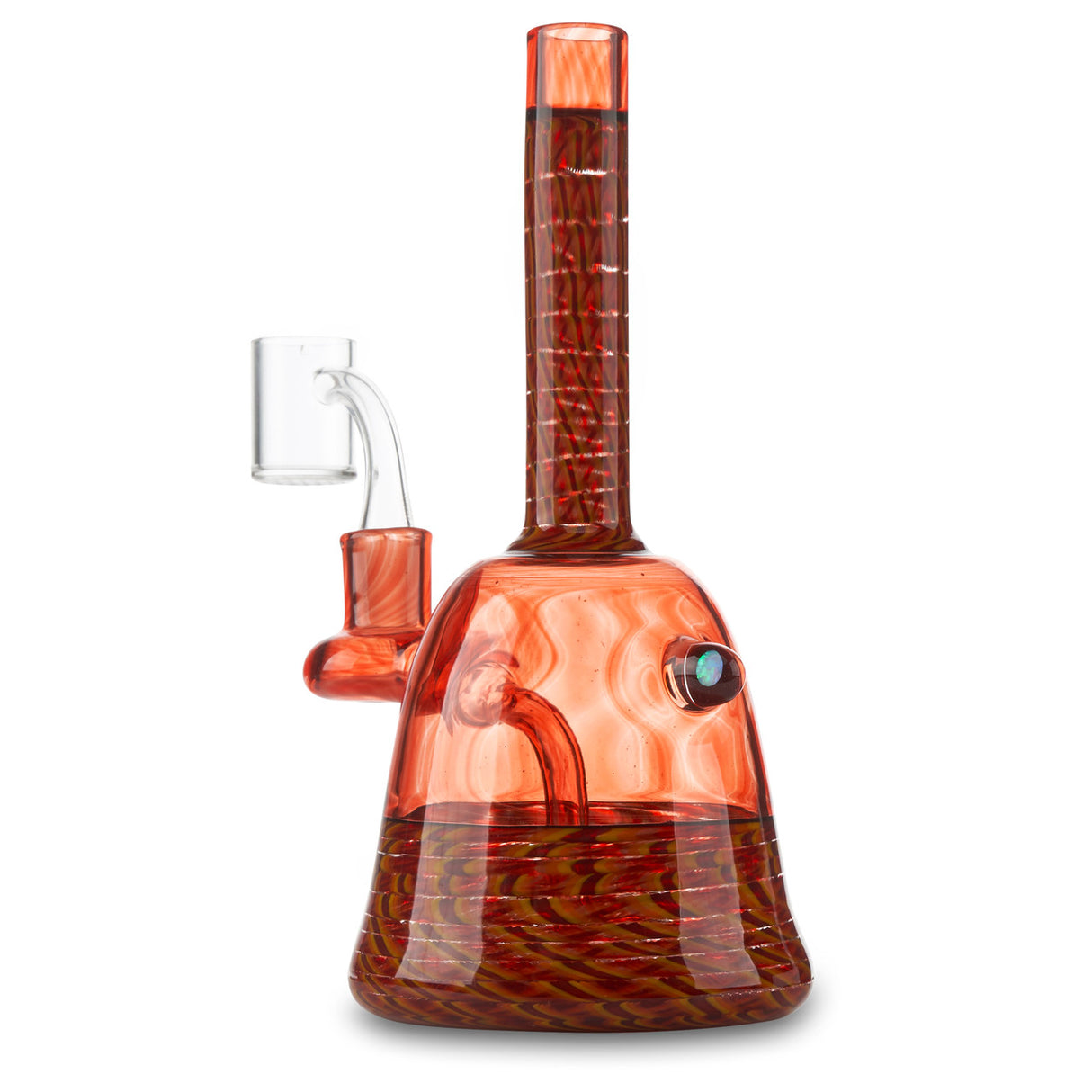 conversion glass banger hanger with pathwork amber