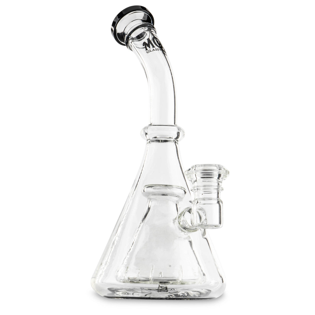 MOB Glass Black Collins Percolator Bubbler for dry herbs