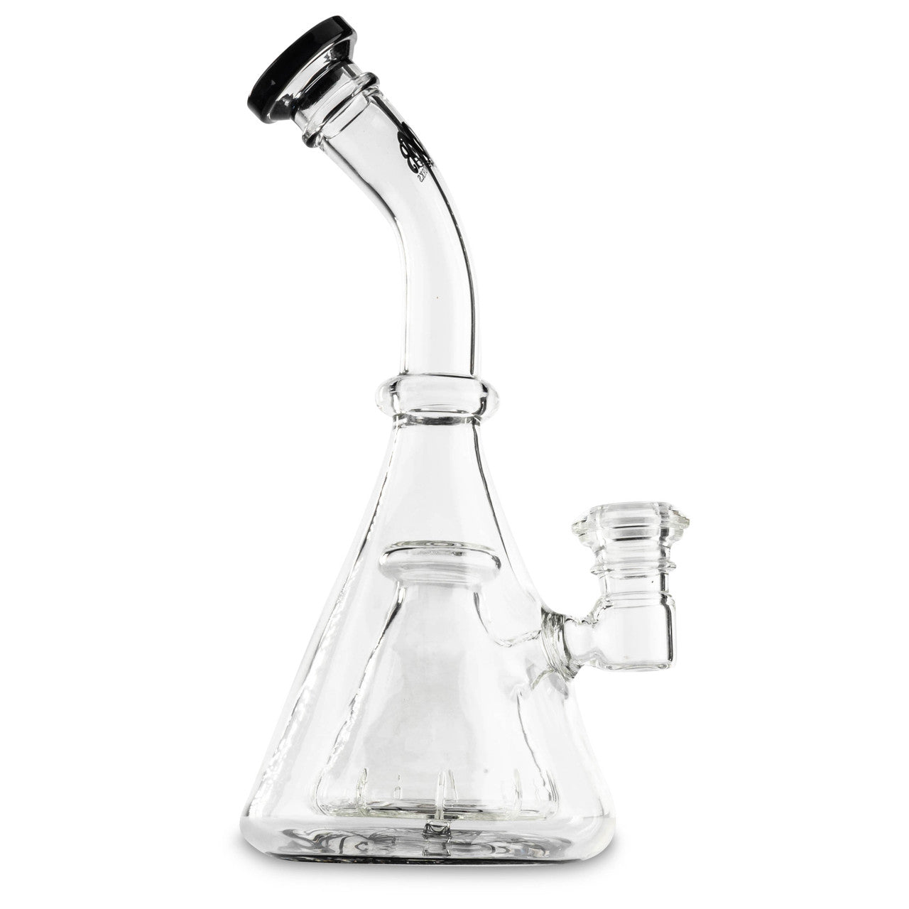 MOB Glass Black Collins Percolator Bubbler for smoking dry herbs
