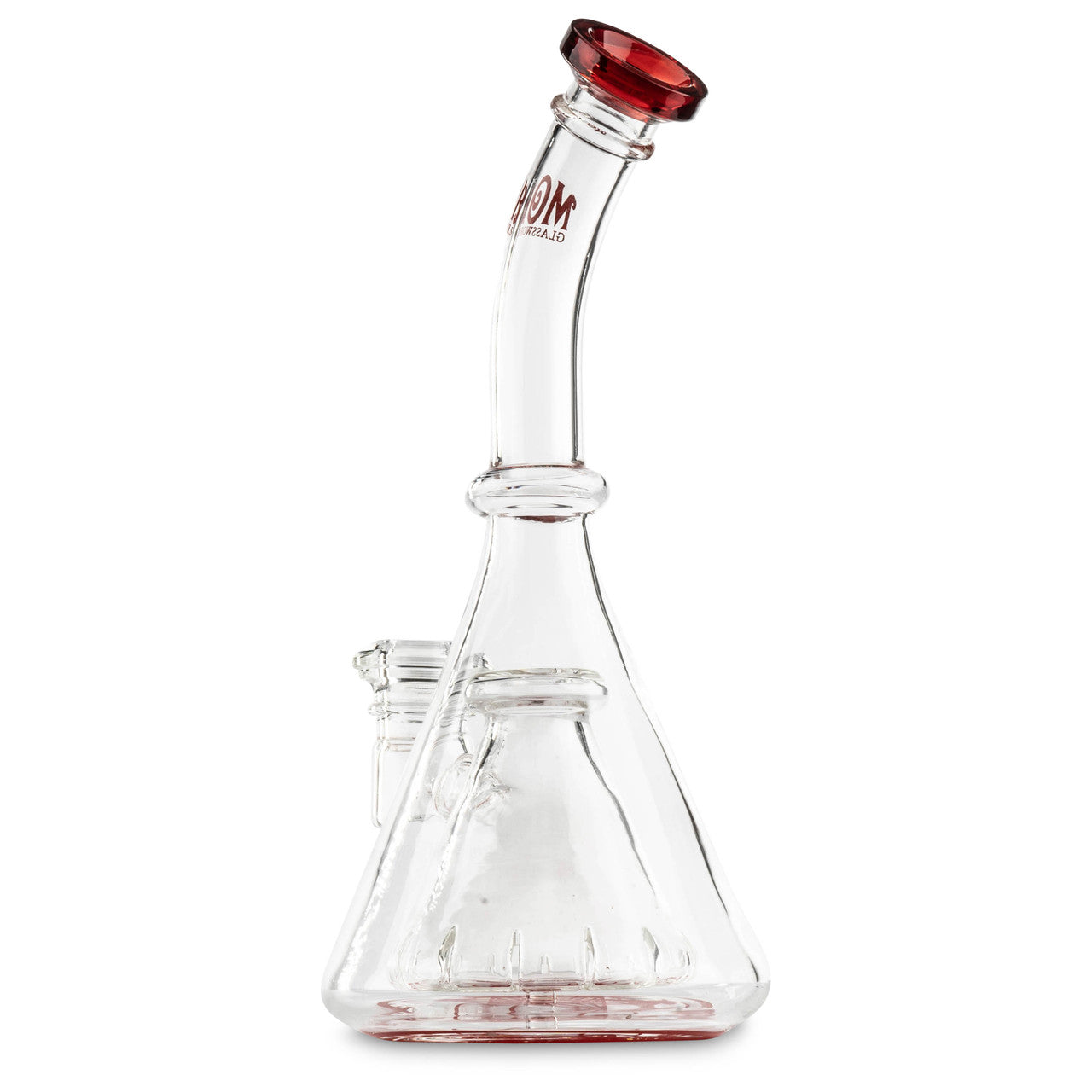 MOB Glass Red Collins Percolator Bubbler cheap glass pipe bong