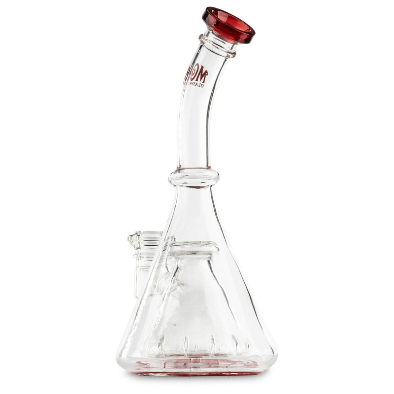 MOB Glass Red Collins Percolator Bubbler cheap glass pipe bong