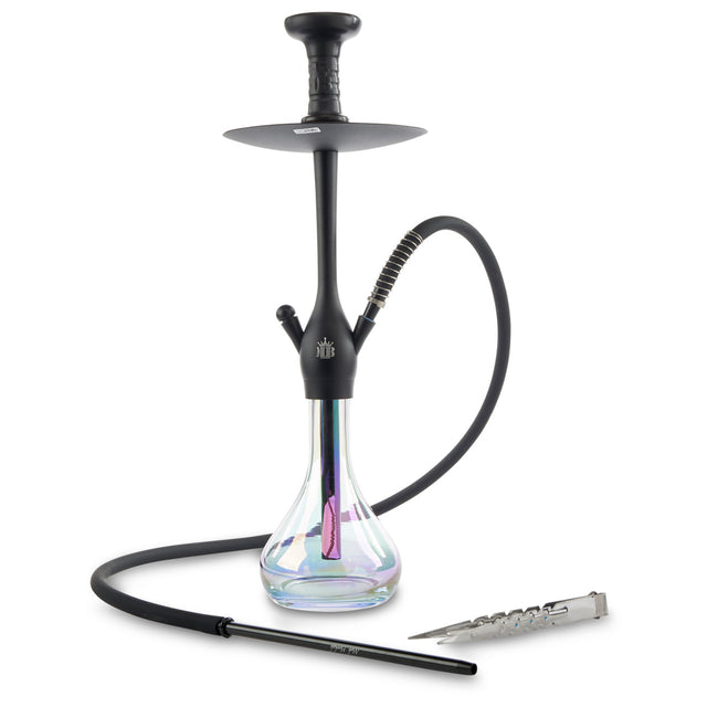 MOB Striker Black and Rainbow Glass Hookah