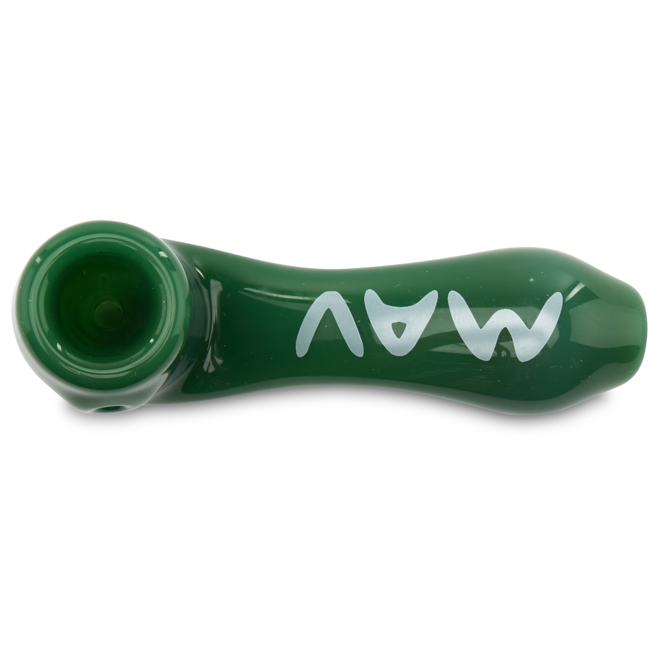 MAV Glass Sherlock Mini glass dry herb hand pipe top view forest