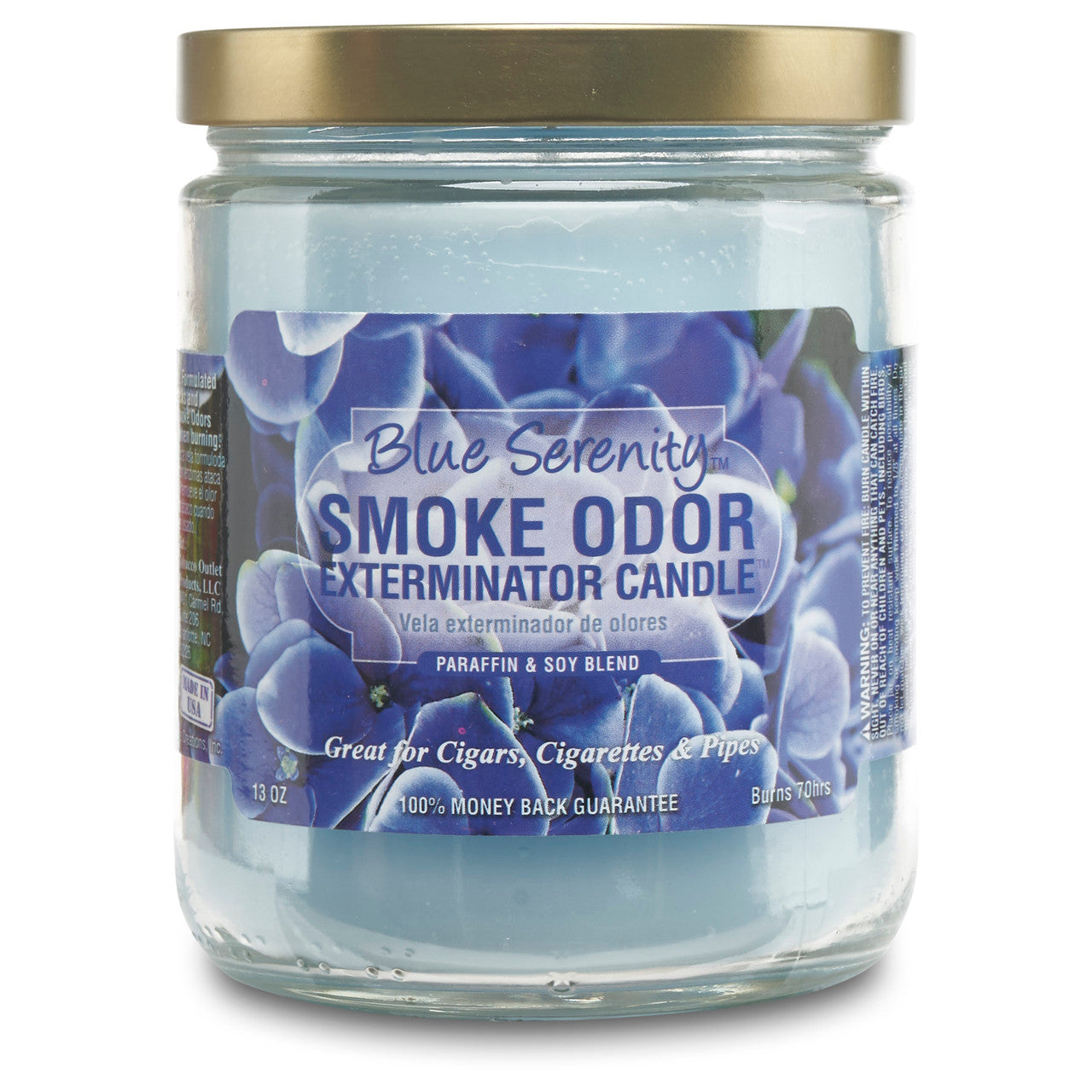 blue serenity smoke odor exterminator candle