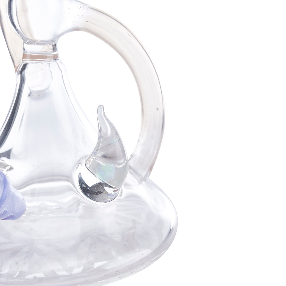 casa glass hourglass recycler blue cheese pink slyme rig for dabs