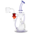 casa glass hourglass recycler purple with red ruby joint for sale online