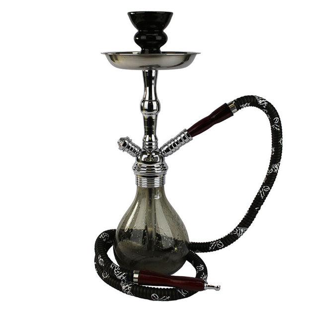 BASHAH Elite Bliss Hookah Hand-Blown Bubble Glass Black