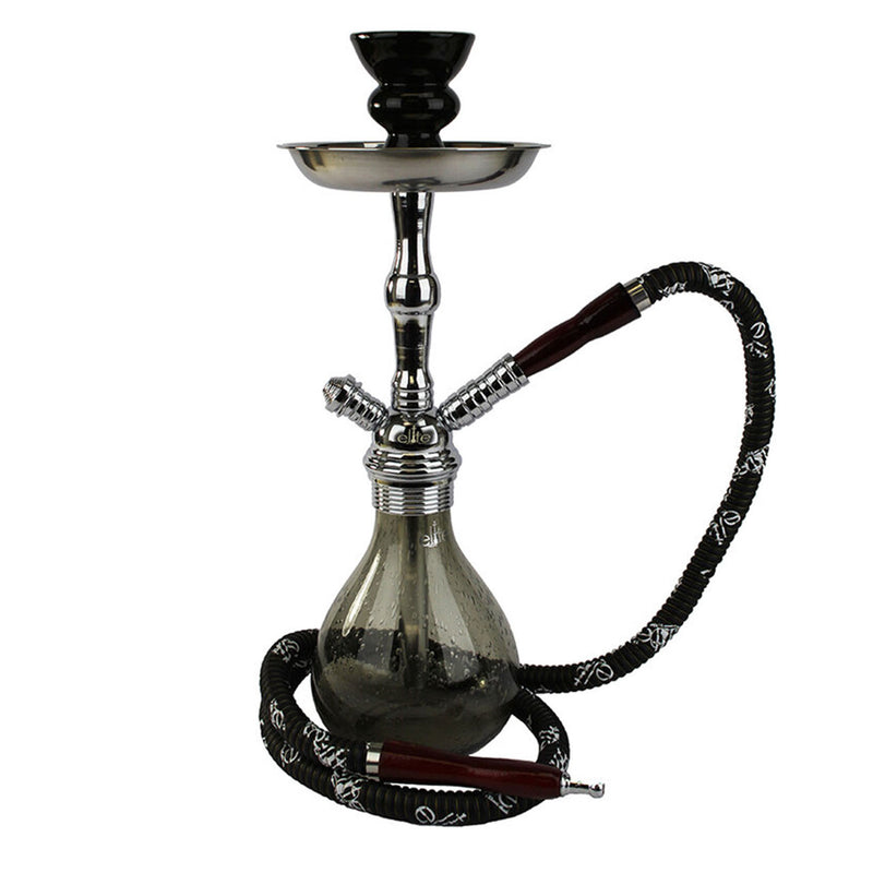 BASHAH Elite Bliss Hookah Hand-Blown Bubble Glass Black
