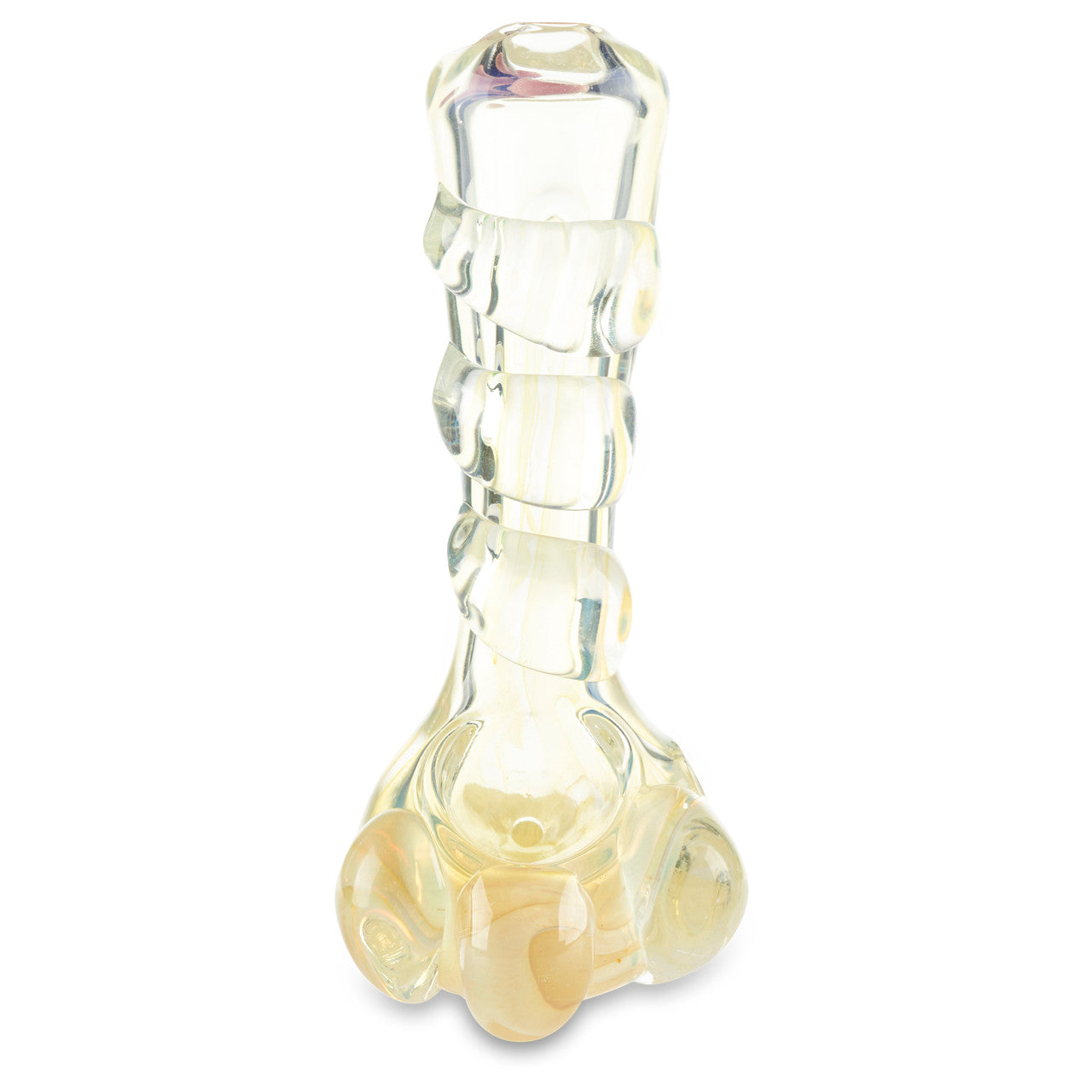 exoctic hand pipe glass bowl spoon with carb hole on the side