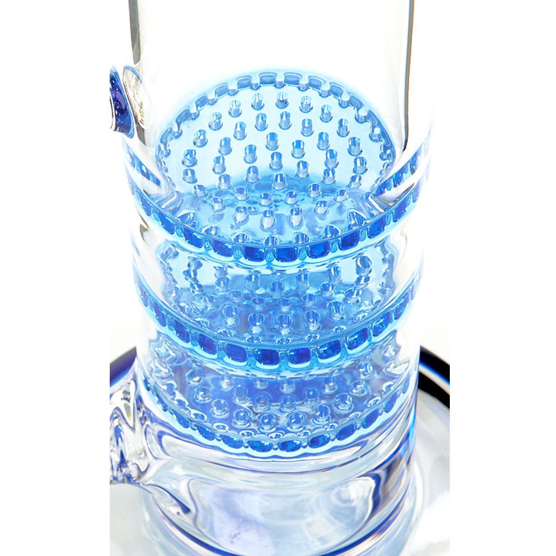 Gambino Studios Triple Honeycomb Water Pipe with colored glass and Dewar's Joint