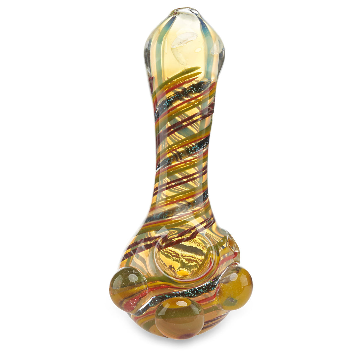 rasta swirl spoon hand pipe for smoking herbs and flower