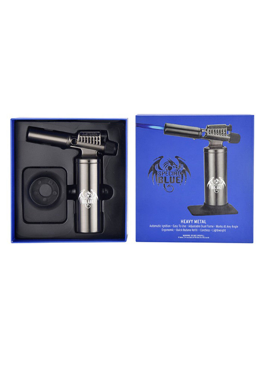 Special Blue Heavy Metal Butane Torch Inside Box 7