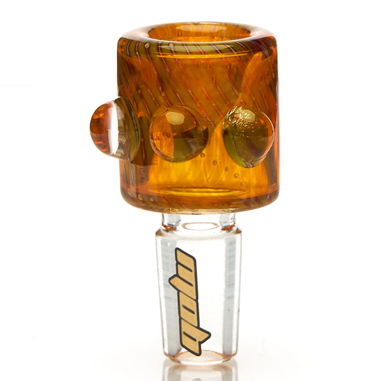 MOB Glass 3 Dot Bubble Stack Glass Bowl For Water Pipe 14mm