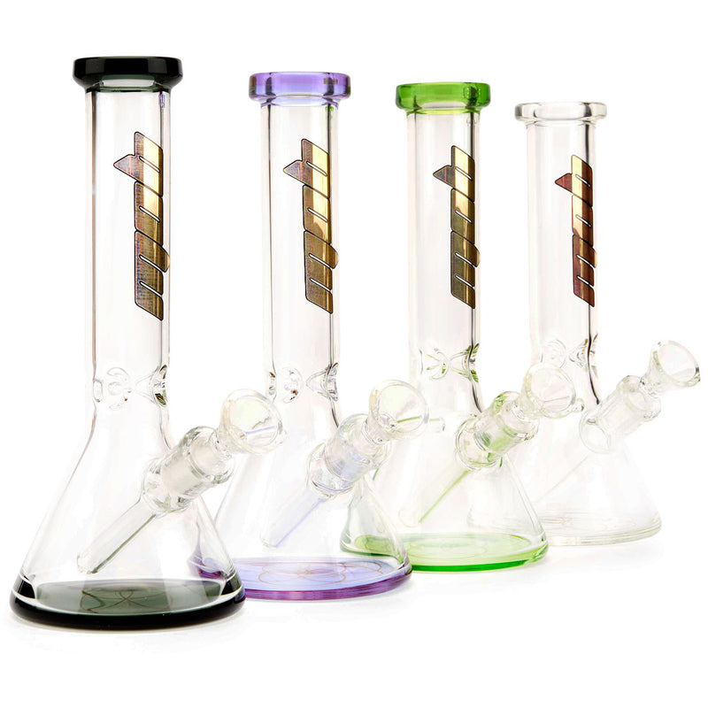 MOB Glass Colored Borosilicate Glass Water Pipe with Fixed Diffused down stem