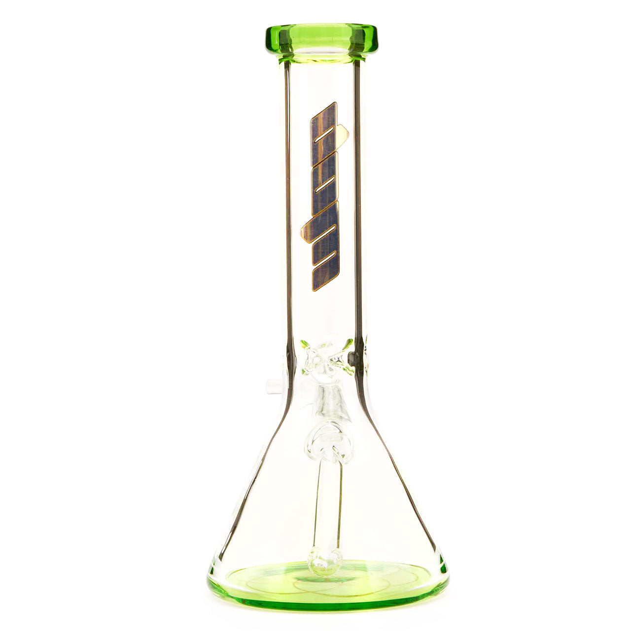 MOB Glass Colored Borosilicate Glass Water Pipe with Fixed Diffused down stem