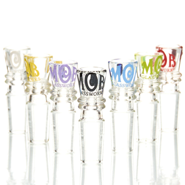 MOB Glass Microdot 14mm Slide for water pipe. Mini sized flower bowl in a variety of colors.