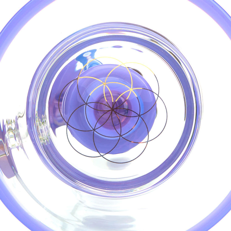 MOB Glass Shroom Water Pipe with Colored Glass Mushroom Perc 14mm