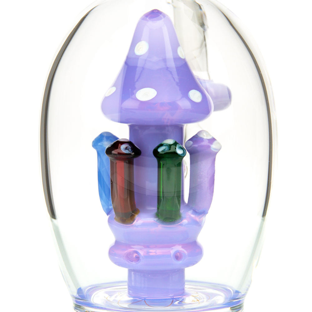 MOB Glass Shroom Water Pipe with Colored Glass Mushroom Perc 14mm