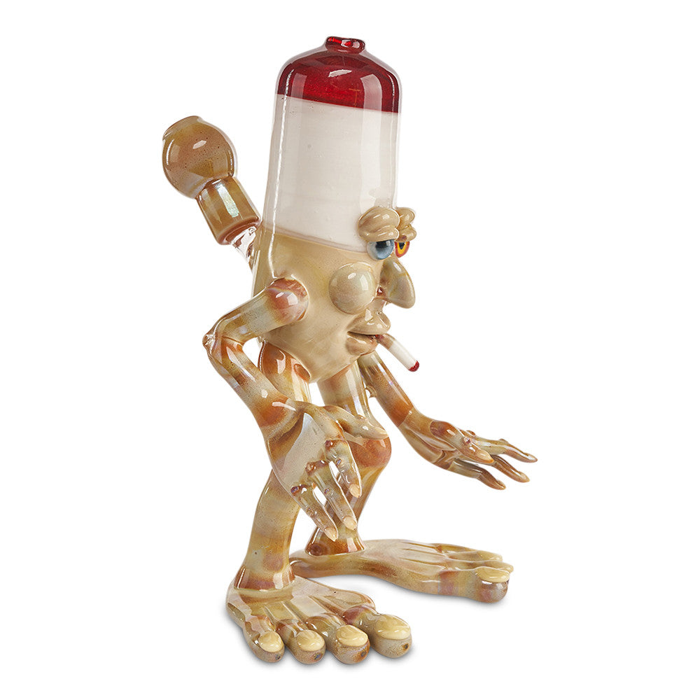 niko cray cig pipe with cigarette smoking in his mouth