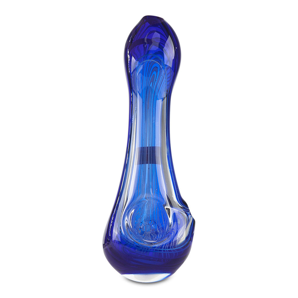 ocean blue glass hand pipe bowl spoon pipe