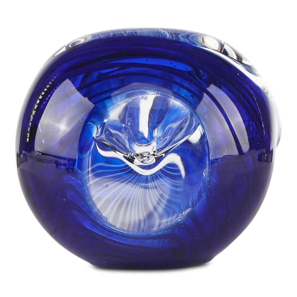 ocean blue hand pipe bowl for smoking dry herbs