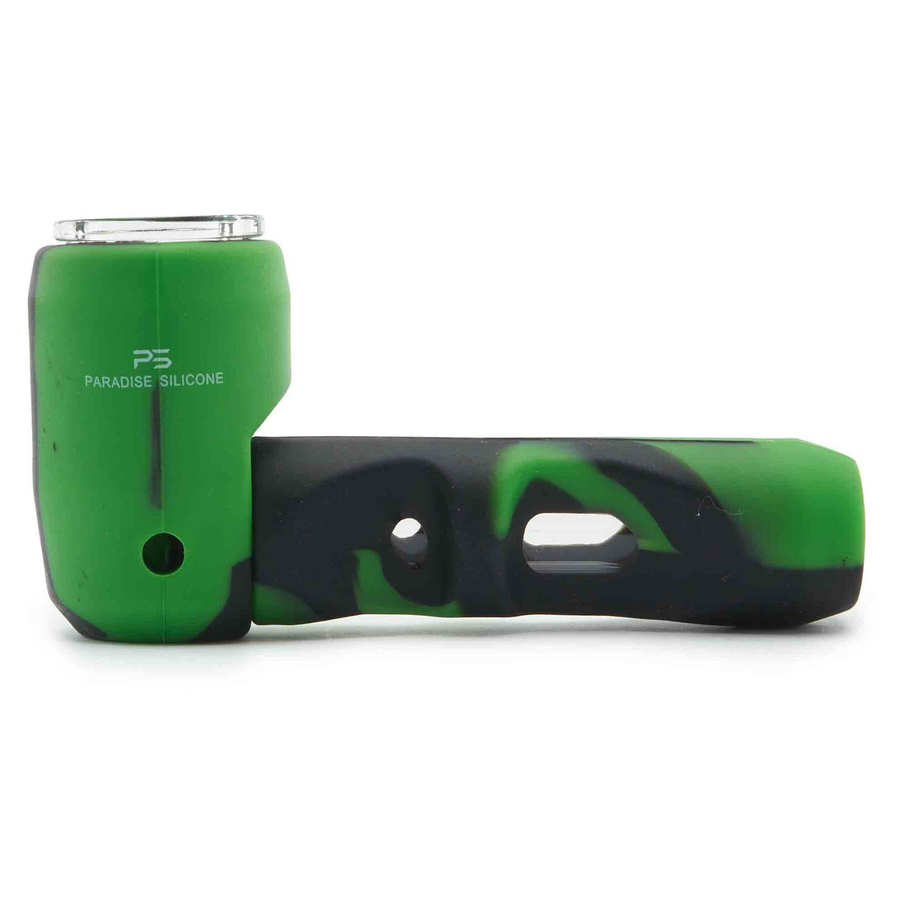 Paradise Silicone dry herb silicone hand pipe green black break proof