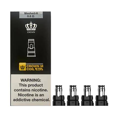 Uwell Crown M Replacement Coils – 0.6Ω Mesh (4-Pack)