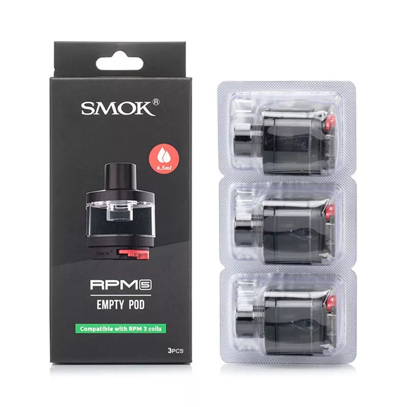 SMOK RPM 5 Empty Replacement Pods – 6.5mL (3-Pack)