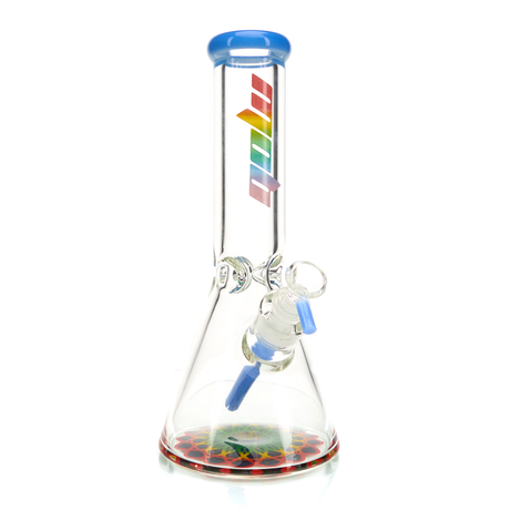 MOB Glass 12in 9mm Rainbow Beaker Water Pipe