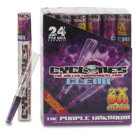 Clear Cyclone Pre-Rolled Cones 5-24 Pack