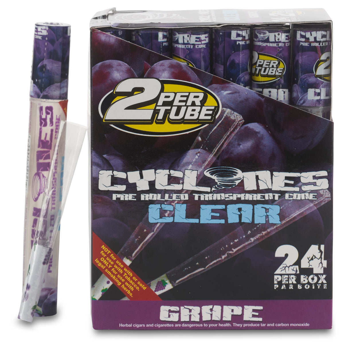 Clear Cyclone Pre-Rolled Cones 5-24 Pack