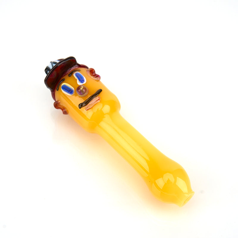 Crush Glass Mustache Hand Pipe