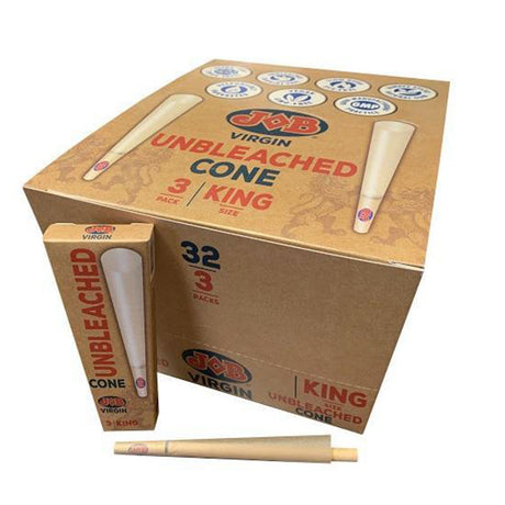 Job Virgin Unbleached Cones King Size - 3 Pack