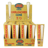 Job Virgin Unbleached Pre-Rolled Cones 1 1/4" - 6 Pack