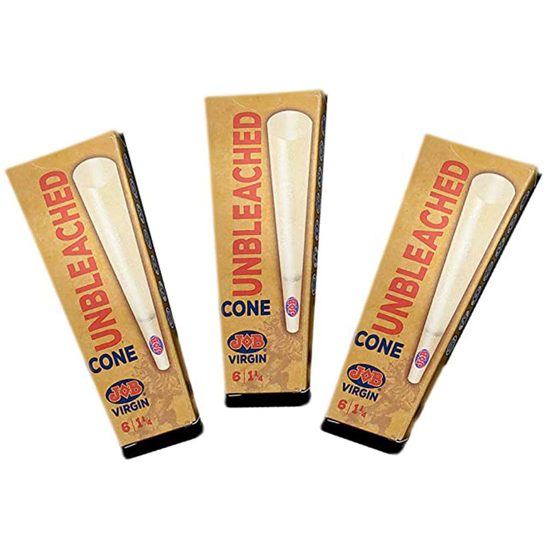 Job Virgin Unbleached Pre-Rolled Cones 1 1/4" - 6 Pack