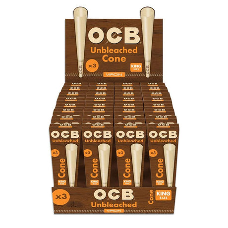 OCB Virgin Unbleached Pre-Rolled King Size Cone - 3 Pack