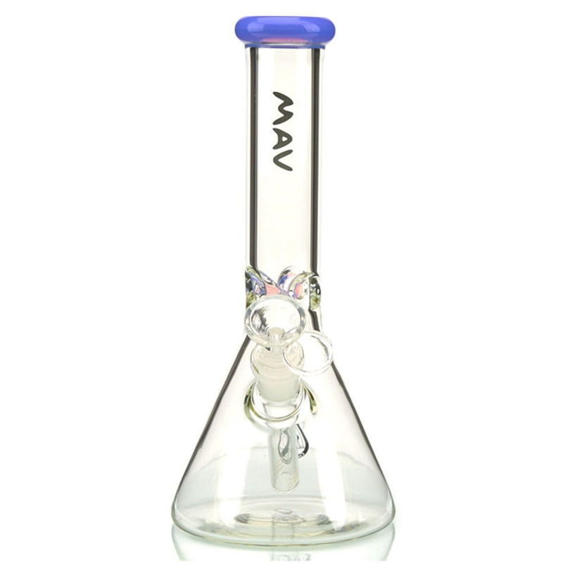 MAV Glass 10" Color Top Beaker Water Pipe