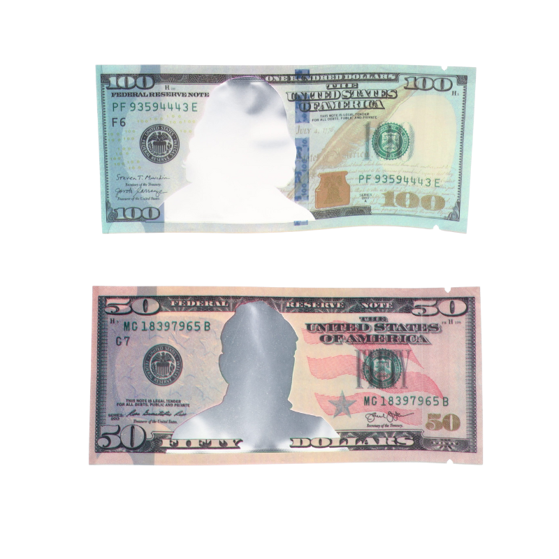 Currency Mylar Bags 3.5g 50ct