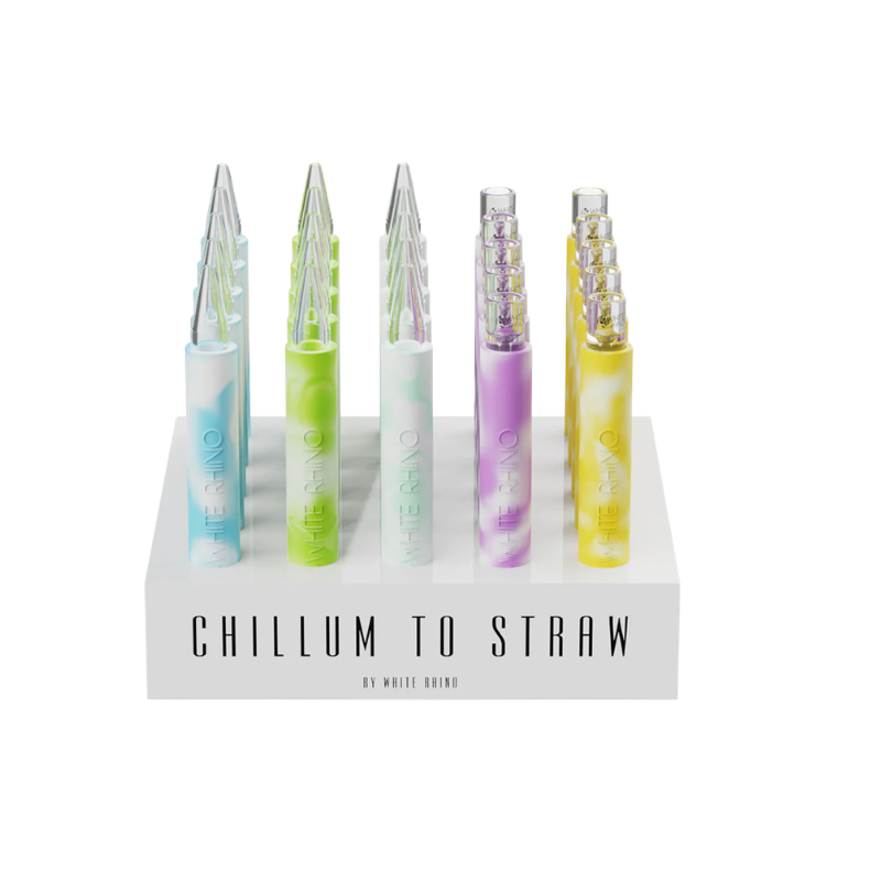 White Rhino Chillum Straw (Glow)