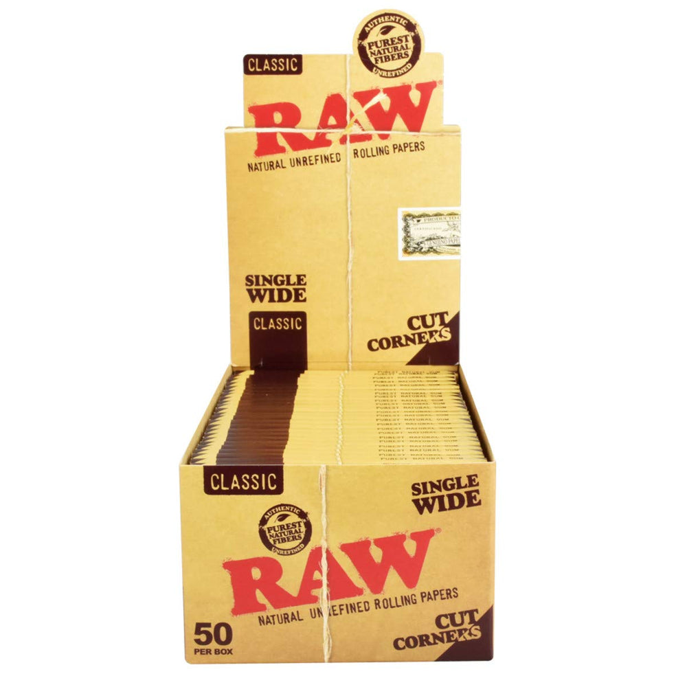 RAW Single Wide Classic Cut Corners 50pk