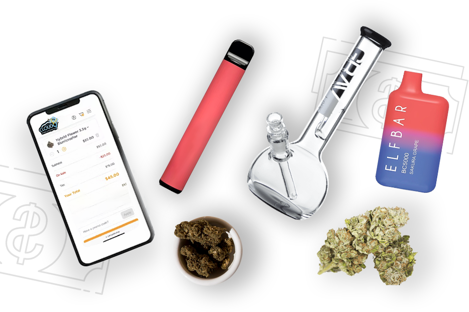 cellphone, vape, bong, cannabis, flower