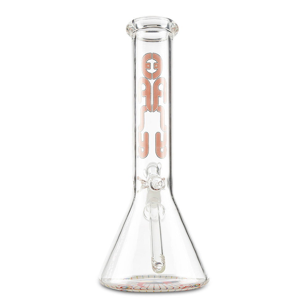 trippy peace sign bong water pipe with 14mm glass bowl for herbs