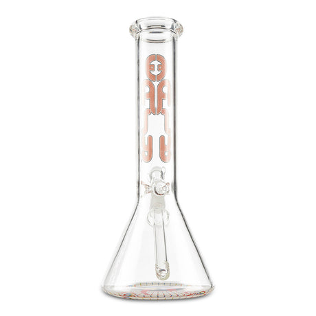 trippy peace sign bong water pipe with 14mm glass bowl for herbs