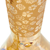 18 Karat 7mm Borosilicate Glass Beaker Base Water Pipe with Sand Blasted Design