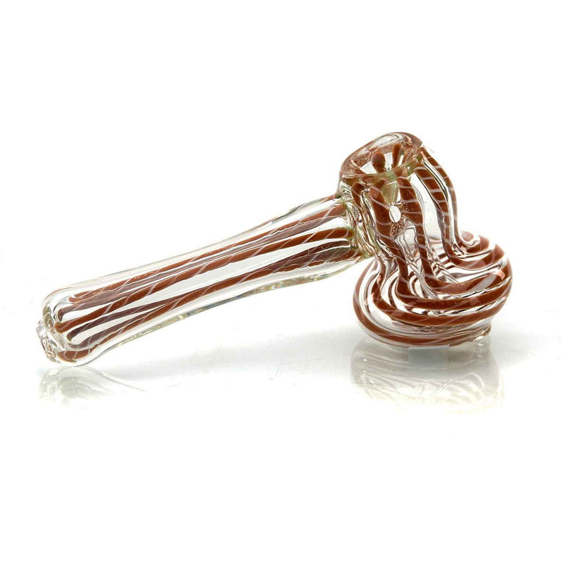 $15 Hand Bubbler Brown Cane Swirl