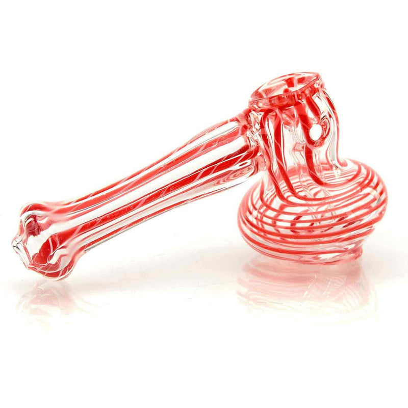$15 Hand Bubbler Red Cane Swirl